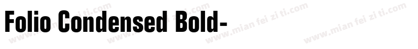 Folio Condensed Bold字体转换